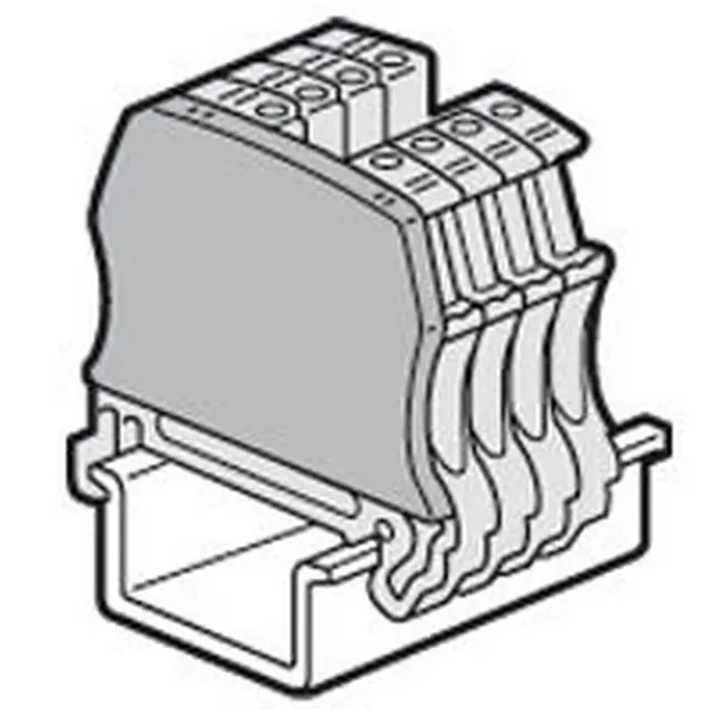 End cap Viking 3 -fr screw terminal blocks 1 entry/1 outlet -pitch 5,6,8 and 10