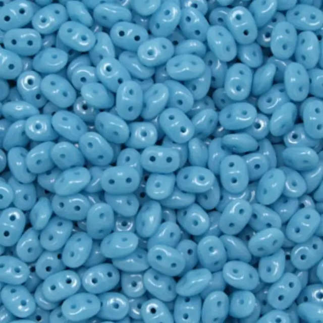 Χάντρα Superduo - Turquoise Blue - 2.5x5mm ~7gr