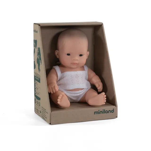 MINILAND DOLLS MINILAND ΜΩΡΟ ΚΟΥΚΛΑ ΑΣΙΑΤΙΣΣΑ 21 CM ΜΕ ΕΣΩΡΟΥΧΑ 2