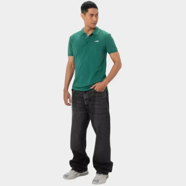 Fila - Ανδρικό Polo T-shirt Slim Fit FAM0717-60084 Πράσινο - S 3