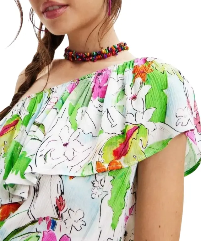 Desigual - Γυναικείο Φόρεμα Mini Monaco 23SWVW83-1000 Λευκό 2