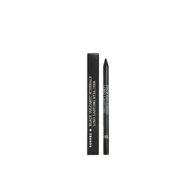 Korres Volcanic Minerals Professional Long Lasting Eyeliner 01 Μαύρο Μολύβι για το Περίγραμμα των Ματιών, 1.2ml