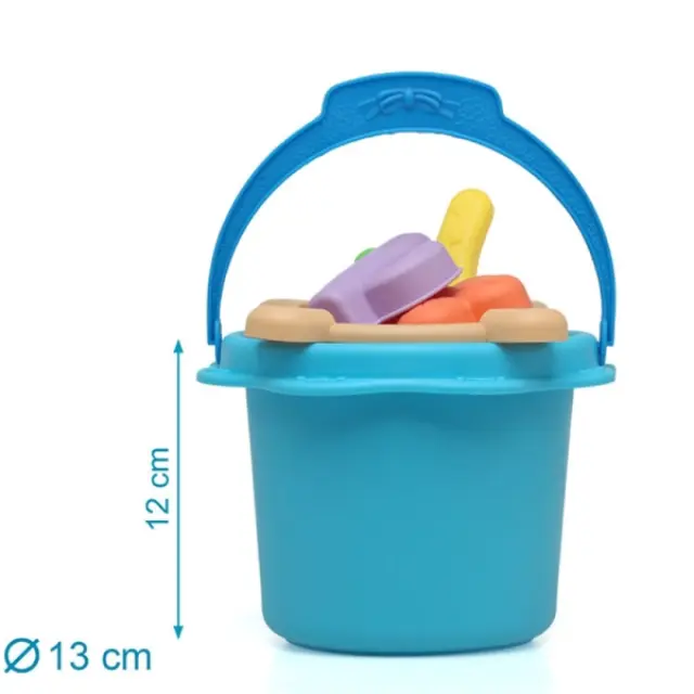 Σετ Κουβαδάκια Παραλίας Mini Soft Blue 6τμχ. 2