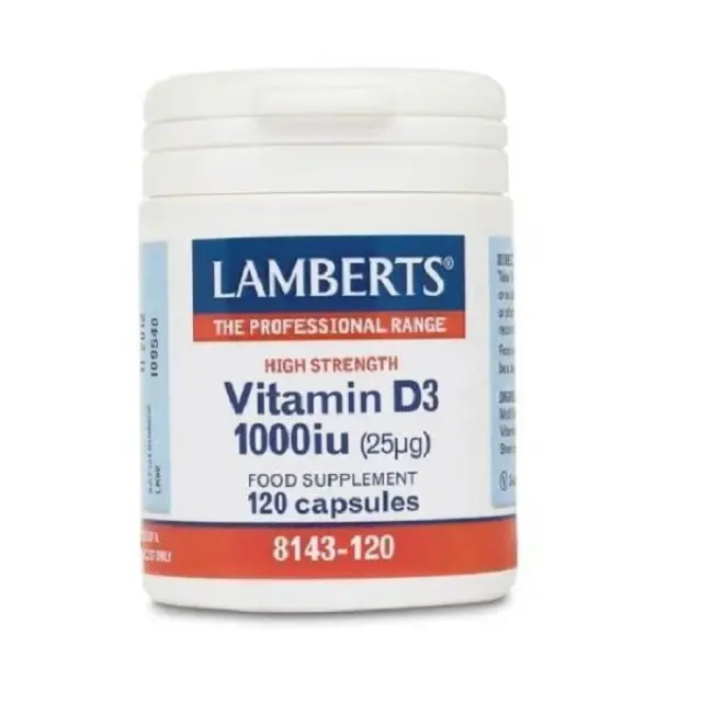 LAMBERTS Vitamin D3 1000iu - 120 Κάψουλες