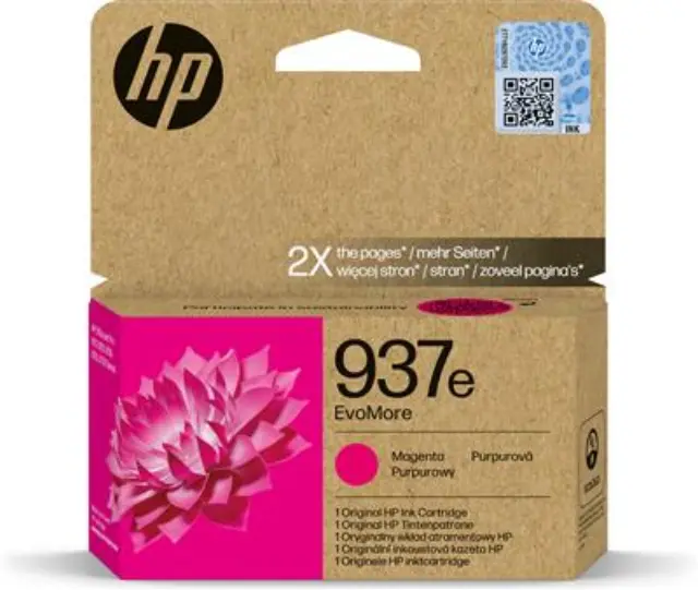HP 937e EvoMore Γνήσιο Μελάνι Εκτυπωτή InkJet Ματζέντα (4S6W7NE)