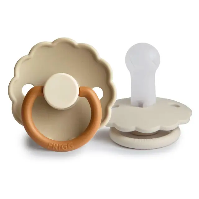 Σετ 2 Πιπίλες Σιλικόνης FRIGG Daisy - Desert/Cream 6-18 Μηνών Baby Oliver