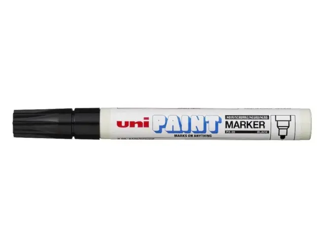 Μαρκαδόρος Σχεδίου Uni Paint Marker PX-20 Medium με πάχος μύτης 2.2-2.8mm - ΜαύροPX-20-MAYPO