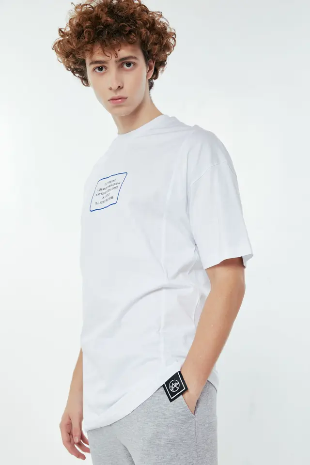 T-Shirt Βαμβακερό Contents Λευκό 2