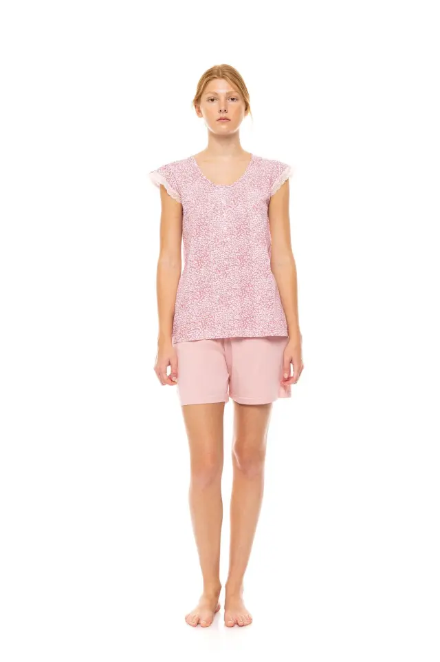 S1462 - Type - PYJAMA SHORTS LEOPARD ROSE