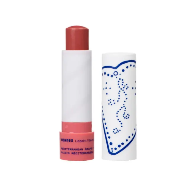 Korres Lipbalm Mediterranean Grape Ενυδατική Φροντίδα για Χείλη με Σταφύλι, με Χρώμα, 4,5gr 3