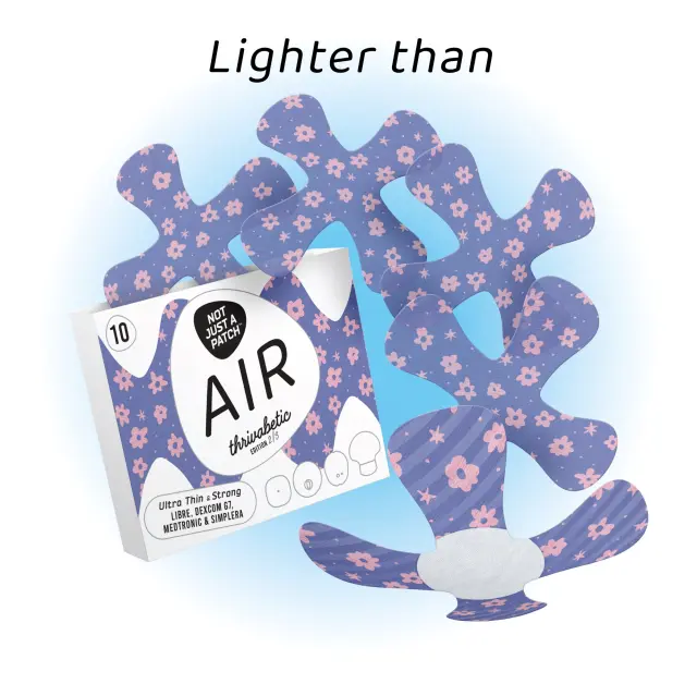 Not Just a Patch X-Mini Air Thrivabetic Αδιάβροχα Αυτοκόλλητα για Αισθητήρες Freestyle Libre 2 Plus, Dexcom G7, Dexcom ONE+, Medtronic Guardian, Sibionics, Syai Ultra & Medtrum TouchCare Nano 10τμχ - BloomBerry Violet