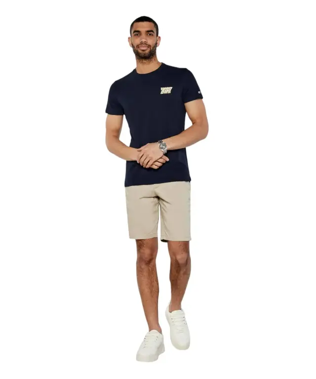 Tommy Hilfiger - Ανδρικό T-shirt με Λογότυπο DM0DM21863-C1G Μπλε - S 3