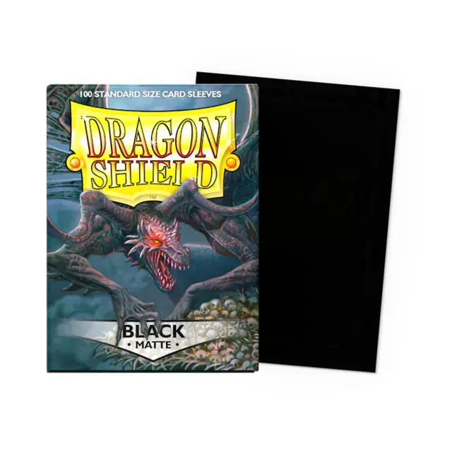 Dragon Shield Standard Sleeves - Matte Black (100 Sleeves) 2