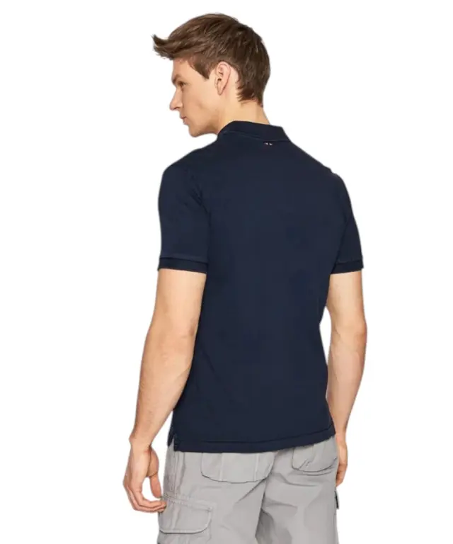 Napapijri - Ανδρική Μπλούζα Κοντομάνικη Polo Elbas Regular Fit NP0A4GB4-176 Μπλε Ναυτικό - S 2