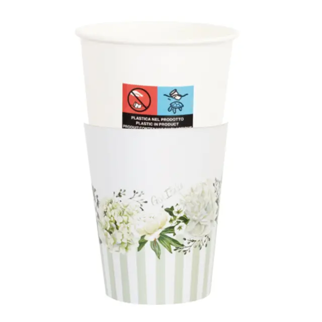 Ποτήρια 250 ml Floral White / 8 τεμ