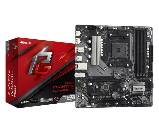 Asrock B550M Phantom Gaming 4 Socket AM4 micro ATX AMD B550