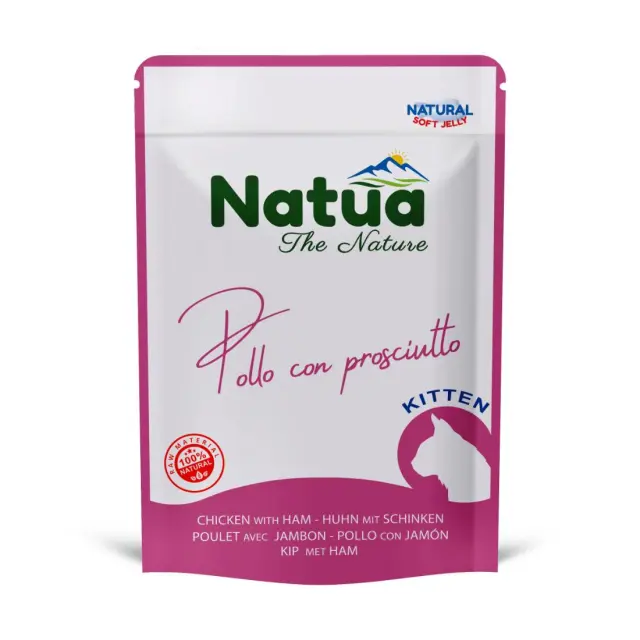 Natua Pouch Cat Kitten Chicken-Ham 70gr