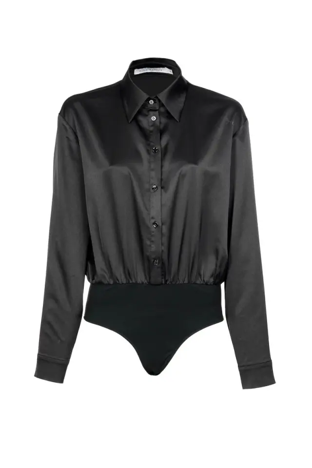 Bodysuit με Κομψή Σατέν Υφή Maritina - L