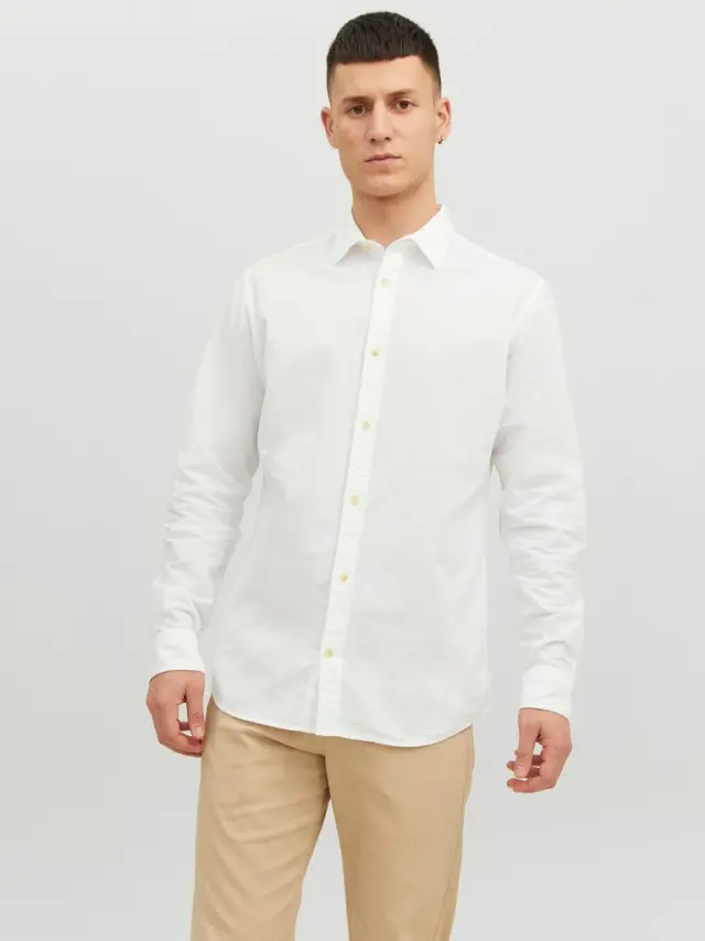 JJESUMMER SHIRT L/S S23 SN White 3