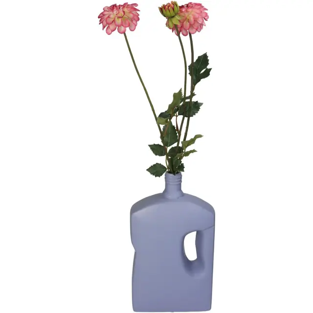 Βάζο Μπουκάλι Λιλά Κεραμικό 16x8.3x28.5cm 2