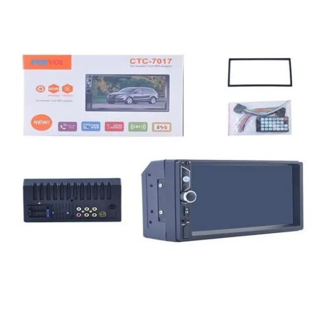 Ηχοσύστημα Αυτοκινήτου Universal 2DIN (Bluetooth/USB/AUX) 60Wx4 με Οθόνη Αφής 7″ και τηλεκοντρόλ CTC-7017