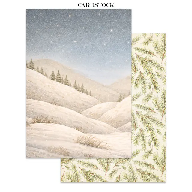 Junk journal Focus Point (cut-outs, backgrounds), Silent Night 2