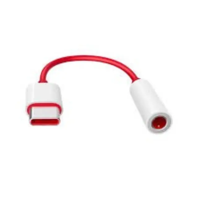 OnePlus® - Αντάπτορας Converter από Type -C σε Headphones Jack 3,5mm- Κόκκινο.