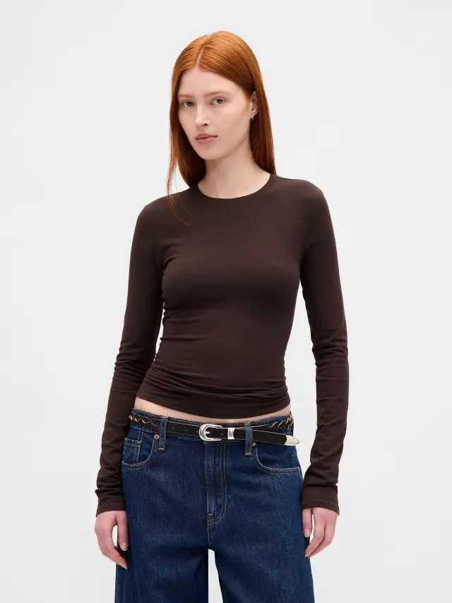 CloseKnit Jersey Μπλούζα Terra brown