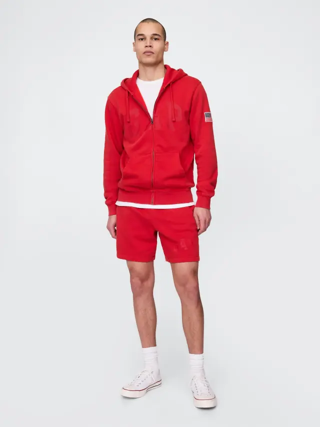 Ανδρικό Σορτς Φόρμας VintageSoft με Λογότυπο Modern red