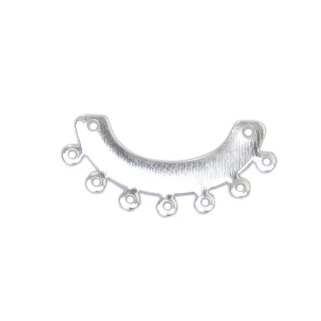 Γέφυρα Σύνδεσμος Μενταγιόν με 7 Κρίκους - 22mm - Silver Plated - 24τεμ