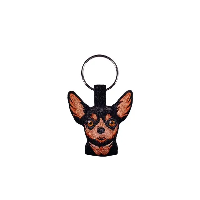 ActionLab Κεντητό Μπρελόκ Chihuahua Black Μονόχρωμο 2