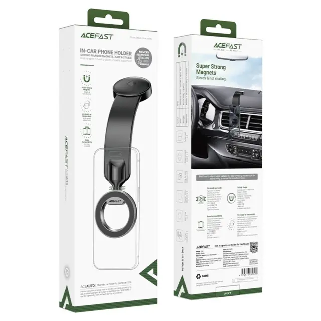 Acefast® D36 MagSafe Βάση Κινητού Αυτοκινήτου για Ταμπλό- Black. 2