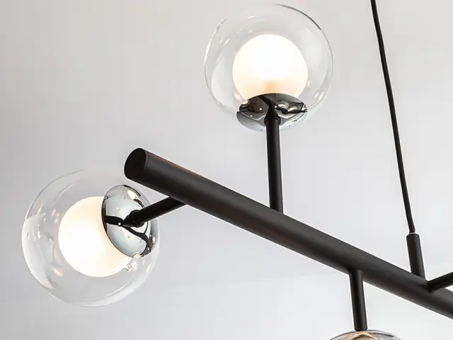 ALTAIS 9L BLACK/CHROME φωτιστικό κρεμαστό Μαύρο Χρώμιο 2