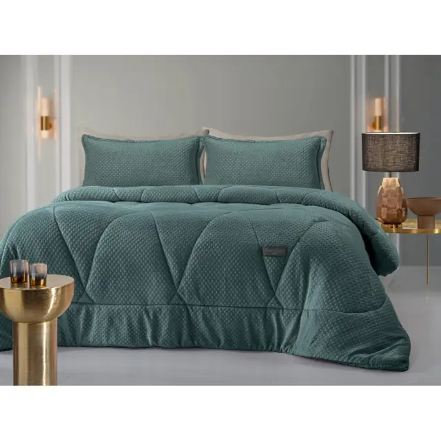 Κουβερτοπάπλωμα Υπέρδιπλο Saint Clair Serena Emerald 220x240