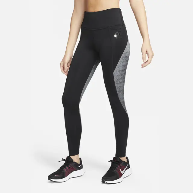 Nike Dri-Fit Air Running Γυναικείο Cropped Κολάν Ψηλόμεσο DD4423-010 Μαύρο - M