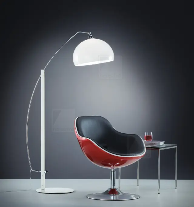 DORO Floor Luminaire E27 Direct/Indirect white-white Άσπρο Χρώμιο 2