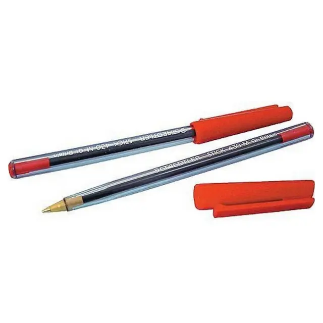 Στυλό Διαρκείας STAEDTLER 430 BALLPOINT M 1.0 mm (Κόκκινο) (430 M-2) (STAE43003)