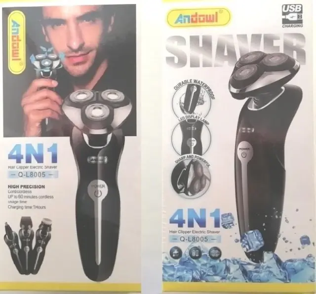 Andowl Q-L8005 Ξυριστική Μηχανή Προσώπου Επαναφορτιζόμενη 2