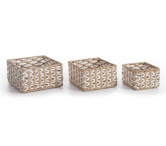 ΚΑΛΑΘΙ ΑΠΟ ΠΛΕΓΜΕΝΟ ΧΑΡΤΙ VINCI 15X15X10 NEF-NEF HOMEWARE NATURAL 2