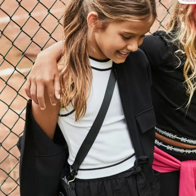 Junior 10 έως 18 ετών Τοπ πλέξη λευκό - 10Ε