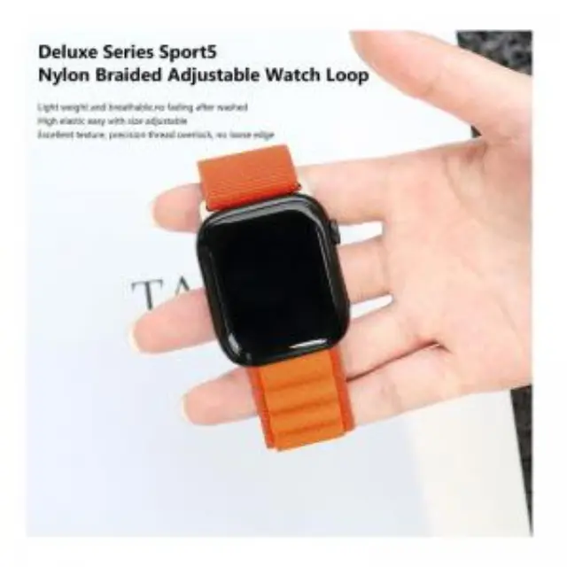 Λουράκι Devia Sport5 Nylon Woven Apple Watch (38/ 40/ 41/ 42mm) Deluxe Πορτοκαλί N62133 3