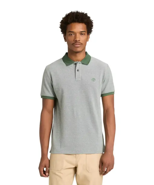 Timberland - Ανδρικό T-shirt Polo Oyster River Oxford Regular Fit TB0A2EC2-A6X Πράσινο - S