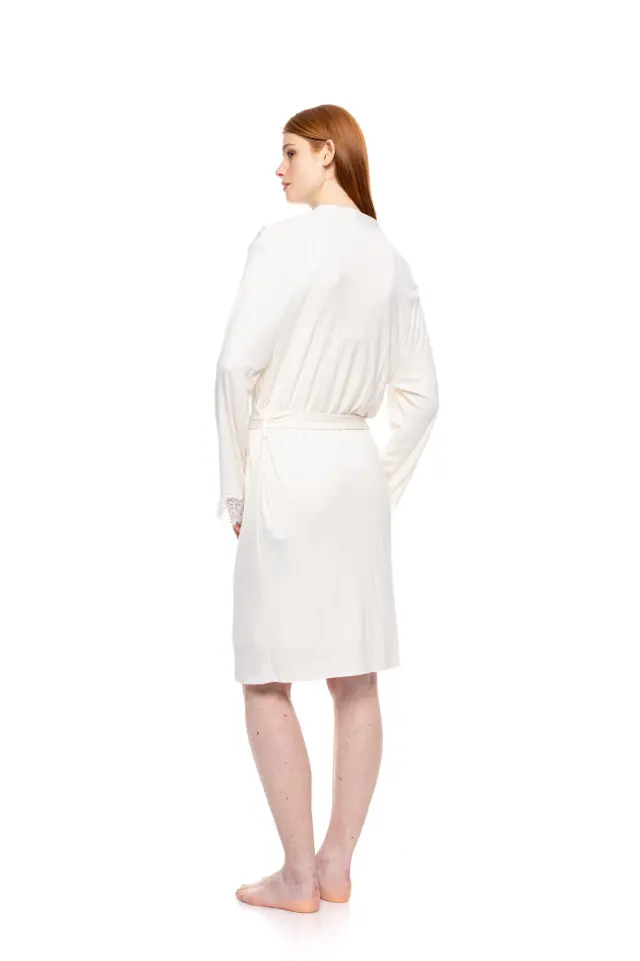 WN-1502 - Champagne - NIGHTGOWN 2PCS SET BAMBOO SOLID 3