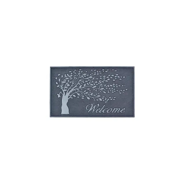 Ποδόμακτρο Welcome Ασημί Καουτσούκ 75x45cm