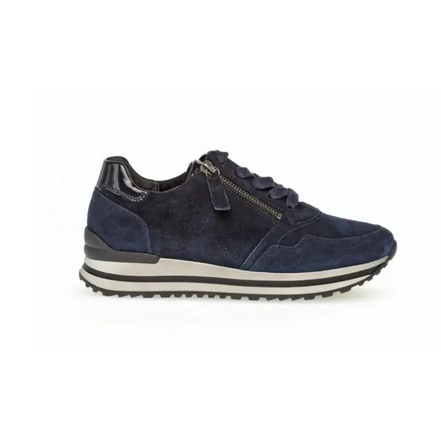 Gabor Sneakers Γυναικείο δέρμα Nubuck Μπλέ GAB/76528 46-D/BLUE