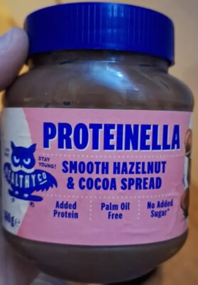 HealthyCo Proteinella Hazelnut & Cocoa Άλειμμα Φουντουκιού με Κακάο & Έξτρα Πρωτεΐνη Χωρίς Προσθήκη Ζάχαρης, 360g