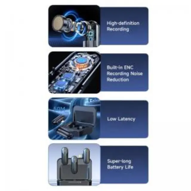 Ασύρματα Μικρόφωνα Devia M8-2-L Kintone Series 2 σε 1 Lightning Μαύρο N64898 3