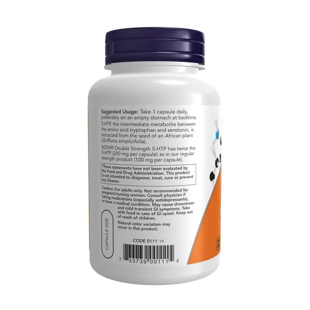Now Foods 5-HTP Double Strength 200 mg 120 Veg Capsules 3