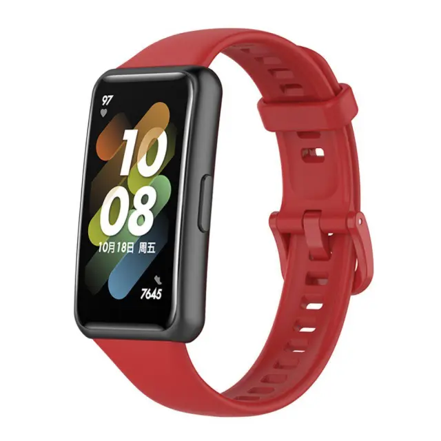 Ανταλλακτικό Λουράκι Σιλικόνης για Huawei Band 7- Red OEM