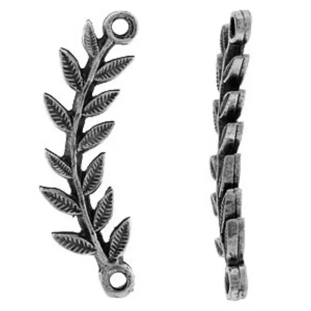 Σύνδεσμος Nunn Design - Leaf Right - 31x9mm - Antique Silver - 1τεμ